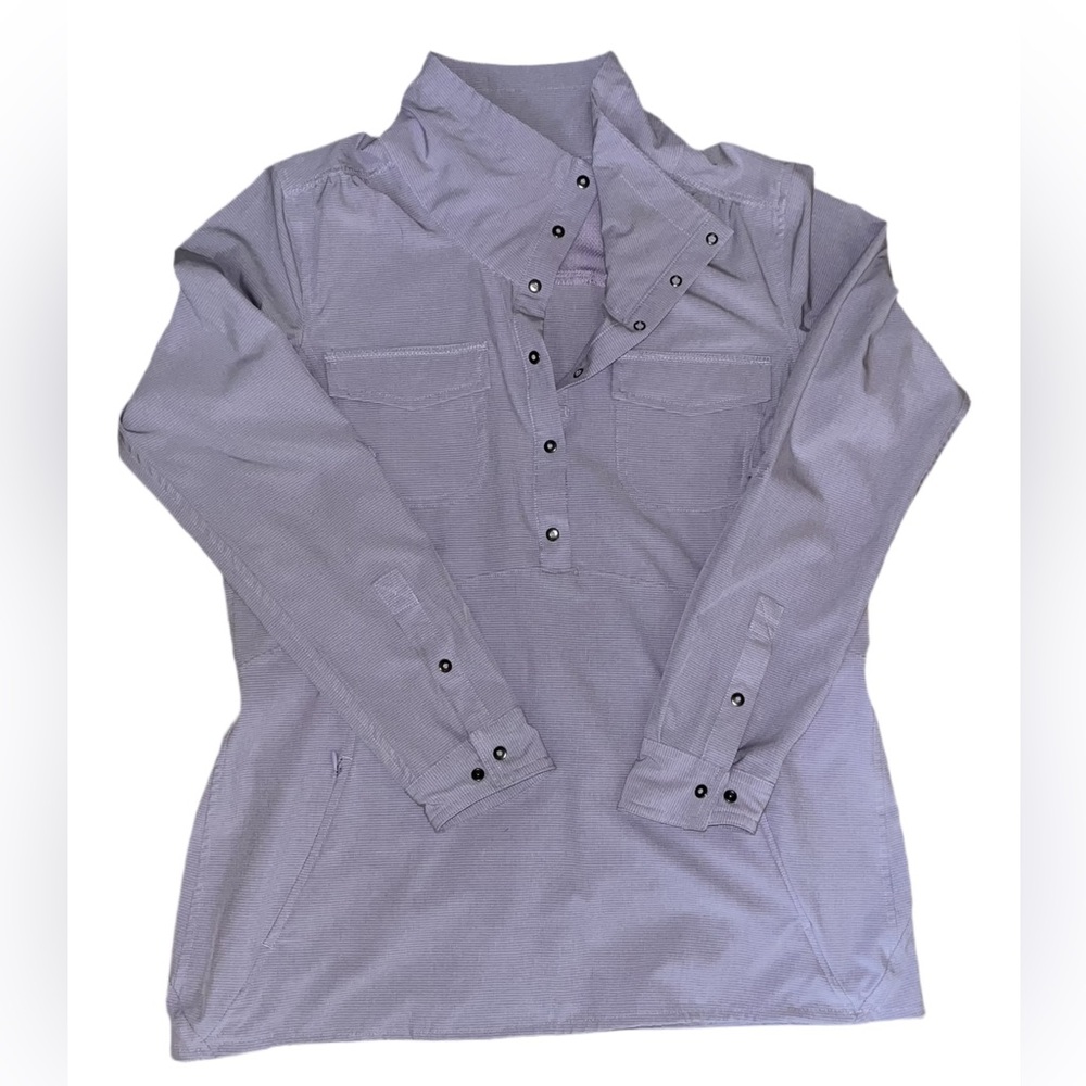 Duluth Trading Top Womens Small Purple Sol Survivor Tunic Outdoor UPF Vented